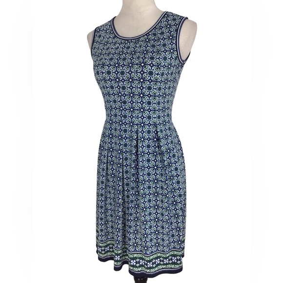 Max Studio Green Blue Sleeveless Fit & Flare Dress Size XS - Picture 2 of 8